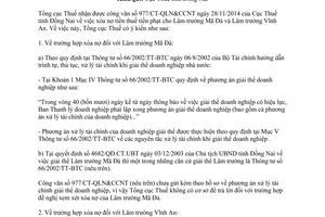 Công văn 61/TCT-QLN năm 2015 xóa nợ tiền thuế tiền phạt