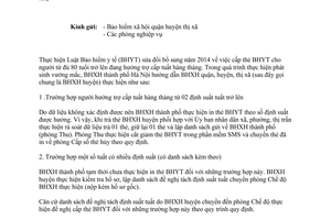 Công văn 41/BHXH-CĐBHXH 2015 cấp thẻ bảo hiểm y tế người 80 tuổi trở lên hưởng trợ cấp tuất Hà Nội