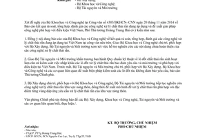 Công văn 152/VPCP-KTN đánh giá các công nghệ xử lý chất thải rắn 2015