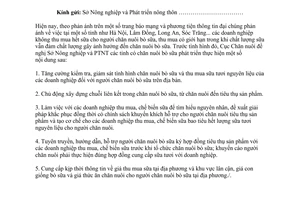 Công văn 23/CN-GSL 2015 chỉ đạo chăn nuôi bò sữa