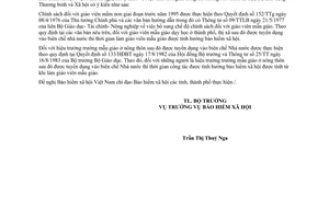 Công văn 120/LĐTBXH-BHXH 2015 về thời gian công tác tính hưởng bảo hiểm xã hội