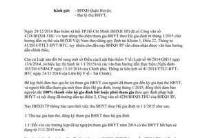 Công văn 161/BHXH-THU thu bảo hiểm y tế hộ gia đình năm 2015