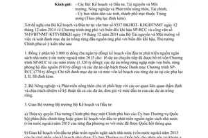 Công văn 78/TTg-KTTH Chương trình ứng phó với biến đổi khí hậu SPRCC 2015