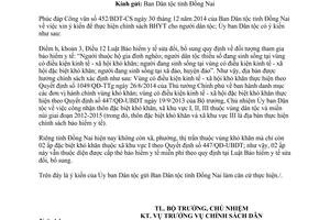Công văn 50/UBDT-CSDT hướng dẫn thực hiện chính sách Bảo hiểm y tế cho người dân tộc