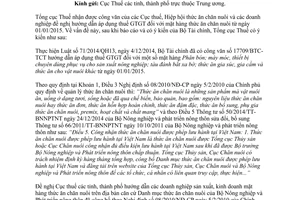 Công văn 222/TCT-CS 2015 về thuế giá trị gia tăng đối với mặt hàng thức ăn chăn nuôi