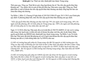 Công văn 312/TCT-KK 2015 rà soát khoản thu tiền cấp quyền khai thác khoáng sản