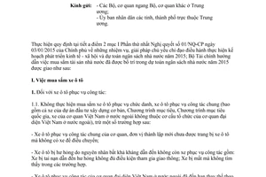 Công văn 1438/BTC-QLCS mua sắm tài sản từ nguồn ngân sách nhà nước 2015