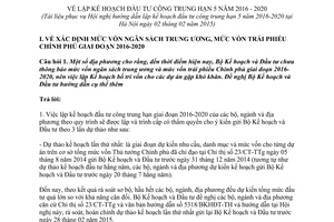 Văn bản 629/BKHĐT-TH 2015 lập kế hoạch đầu tư công trung hạn 5 năm 2016 2020