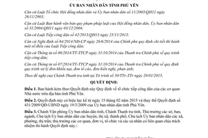 Quyết định 06/2015/QĐ-UBND Quy định tổ chức tiếp công dân cơ quan Nhà nước Phú Yên