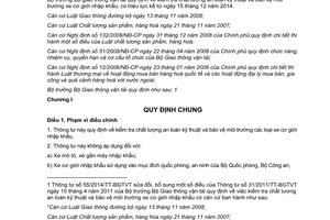 Văn bản hợp nhất 02/VBHN-BGTVT 2015 kiểm tra chất lượng xe cơ giới nhập khẩu