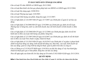 Quyết định 04/2015/QĐ-UBND quản lý vật liệu xây dựng Quảng Bình