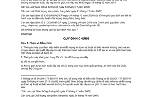 Văn bản hợp nhất 03/VBHN-BGTVT 2015 kiểm tra chất lượng bảo vệ môi trường sản xuất lắp ráp xe cơ giới