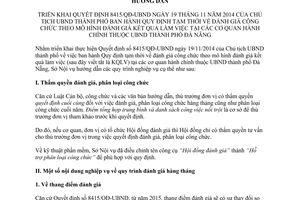 Hướng dẫn 211/HD-SNV 2015 thực hiện Quyết định 8415/QĐ-UBND công chức kết quả Đà Nẵng