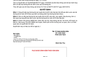 Quyết định 452/QĐ-UBND xếp loại đường bộ tuyến tỉnh lộ Quảng Nam xác định cước từ 2015