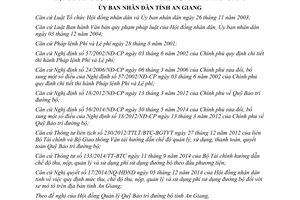 Quyết định 05/2015/QĐ-UBND mức thu quản lý sử dụng phí sử dụng đường bộ đối với xe mô tô An Giang