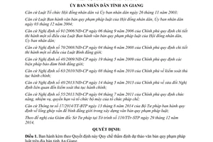 Quyết định 04/2015/QĐ-UBND Quy chế thẩm định dự thảo văn bản quy phạm pháp luật An Giang