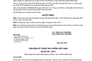 Quyết định 173/QĐ-TĐC 2015 ban hành văn bản kỹ thuật đo lường Việt Nam