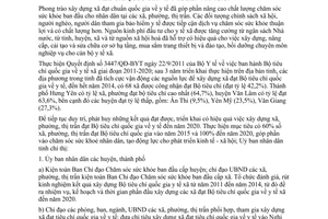 Chỉ thị 01/CT-UBND 2015 xây dựng xã phường thị trấn đạt Bộ tiêu chí quốc gia về y tế 2020 Hưng Yên