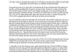 Chỉ thị 06/CT-UBND 2015 quản lý vũ khí vật liệu nổ công cụ hỗ trợ đảm bảo an ninh trật tự Hà Tĩnh