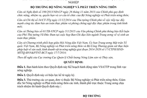 Quyết định 445/QĐ-BNN-QLCL 2015 vệ sinh an toàn thực phẩm trong lĩnh vực nông nghiệp