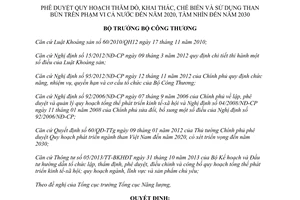 Quyết định 1245/QĐ-BCT 2015 thăm dò khai thác chế biến sử dụng than bùn đến 2020 tầm nhìn 2030