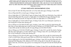 Quyết định 04/2015/QĐ-UBND sửa đổi Quyết định số 36/2012/QĐ-UBND Đà Nẵng