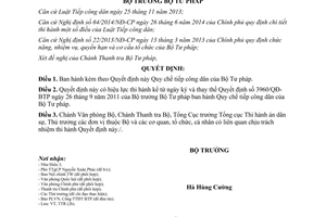 Quyết định 266/QĐ-BTP 2015 Quy chế tiếp công dân