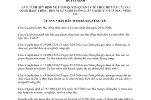 Quyết định 06/2015/QĐ-UBND quản lý cơ quan hành chính đơn vị sự nghiệp công lập Bà Rịa Vũng Tàu