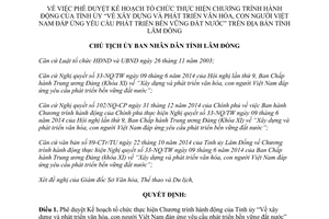 Quyết định 387/QĐ-UBND xây dựng phát triển văn hóa con người đáp ứng phát triển đất nước Lâm Đồng