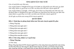 Quyết định 212/QĐ-KTNN 2015 chức năng nhiệm vụ quyền hạn của các phòng Kiểm toán Nhà nước
