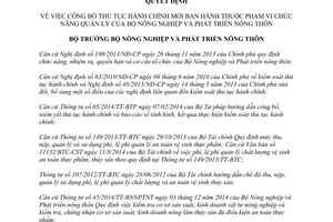 Quyết định 471/QĐ-BNN-QLCL 2015 thủ tục hành chính mới của Bộ Nông nghiệp Phát triển nông thôn