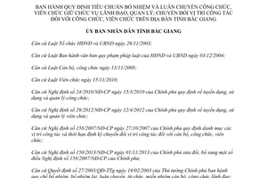 Quyết định 63/2015/QĐ-UBND tiêu chuẩn bổ nhiệm công viên chức lãnh đạo Bắc Giang