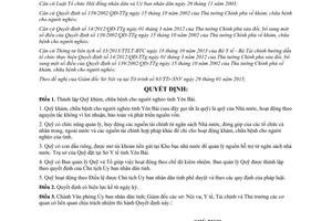 Quyết định 229/QĐ-UBND 2015 thành lập Quỹ khám chữa bệnh cho người nghèo Yên Bái