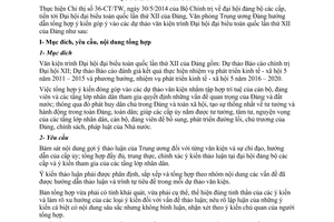 Hướng dẫn 46-HD/VPTW 2015 ý kiến góp ý dự thảo văn kiện Đại hội đại biểu toàn quốc lần thứ XII Đảng