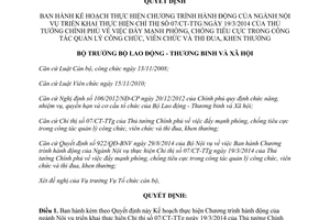 Quyết định 215/QĐ-LĐTBXH 2015 phòng chống tiêu cực trong quản lý công viên chức thi đua khen thưởng