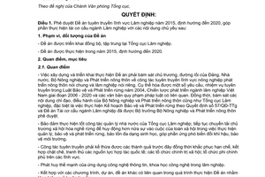 Quyết định 79/QĐ-TCLN-VP 2015 tuyên truyền lĩnh vực Lâm nghiệp 2015 2020