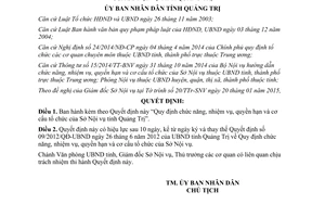 Quyết định 02/2015/QĐ-UBND chức năng nhiệm vụ quyền hạn cơ cấu tổ chức Sở Nội vụ Quảng Trị