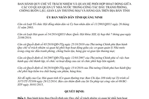 Quyết định 420/2015/QĐ-UBND chống buôn lậu gian lận thương mại hàng giả Quảng Ninh