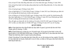 Quyết định 14/2015/QĐ-UBND quản lý giá Ninh Thuận