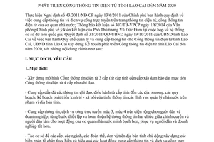 Kế hoạch 35/KH-UBND phát triển cổng thông tin điện tử đến năm 2020 Lào Cai 2015