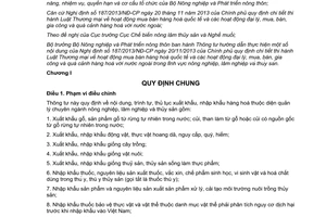 Thông tư 04/2015/TT-BNNPTNT hướng dẫn thực hiện Nghị định 187/2013/NĐ-CP