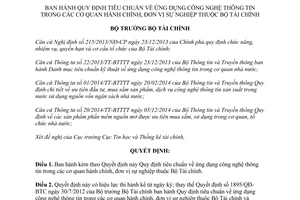 Quyết định 316/QĐ-BTC 2015 ứng dụng công nghệ thông tin trong cơ quan hành chính đơn vị sự nghiệp