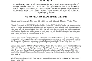 Quyết định 738/QĐ-UBND 2015 phát triển khoa học công nghệ phục vụ công nghiệp hóa Hồ Chí Minh