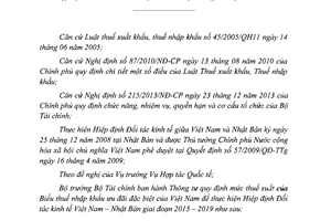 Thông tư 25/2015/TT-BTC Biểu thuế nhập khẩu ưu đãi đặc biệt của Việt Nam