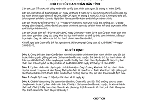 Quyết định 383/QĐ-UBND 2015 công bố thủ tục hành chính đất đai tỉnh Thừa Thiên Huế