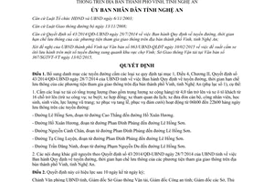 Quyết định 14/2015/QĐ-UBND bổ sung danh Quyết định 43/2014/QĐ-UBND Nghệ An