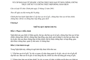 Nghị định 23/2015/NĐ-CP ấp chứng thực bản sao từ bản chính chứng thực chữ ký chứng thực hợp đồng