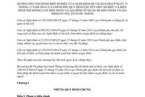 Thông tư 02a/2015/TT-BTP hướng dẫn 126/2014/NĐ-CP quan hệ hôn nhân gia đình có yếu tố nước ngoài