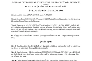 Quyết định 473/QĐ-UBND 2015 kế toán trưởng phụ trách kế toán thuộc kế toán nhà nước Khánh Hòa