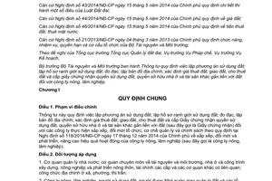 Thông tư 07/2015/TT-BTNMT phương án sử dụng đất hồ sơ ranh giới sử dụng đất công ty nông lâm nghiệp